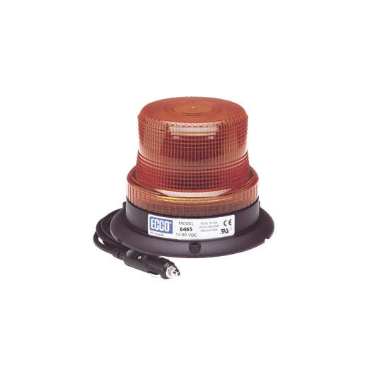 High Performance Amber Mini LED Beacon X6465 Series with vacuum magnetic mount