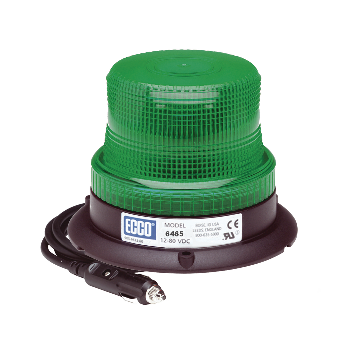 Advanced Green Mini LED Beacon X6465 Series with vacuum magnetic mount