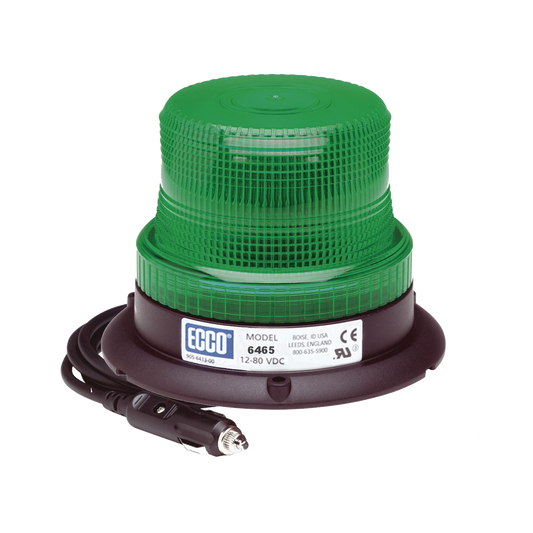 Advanced Green Mini LED Beacon X6465 Series with vacuum magnetic mount