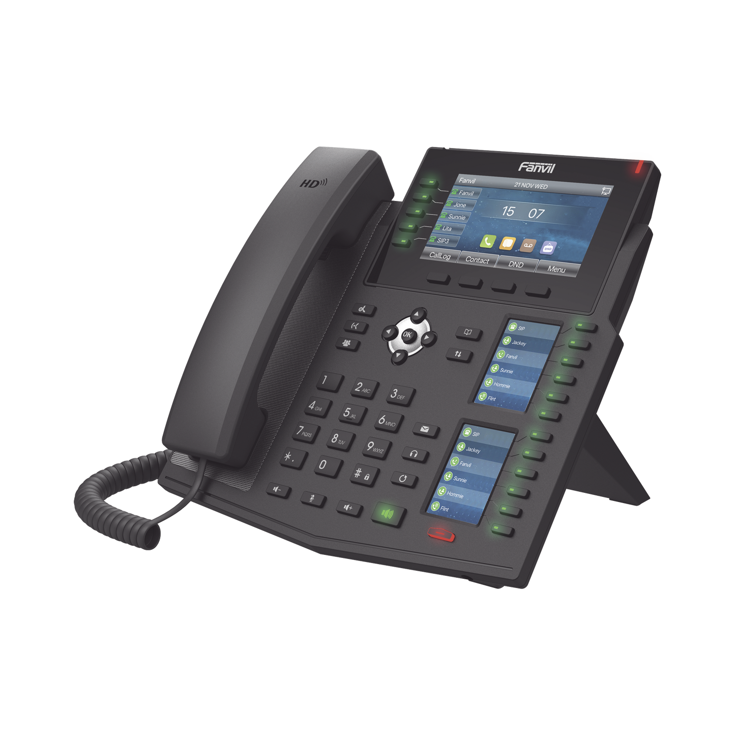 Reliable Opus, 12 DSS keys, Carrier Enterprise IP Phone with 20 SIP Lines, IPv6, 3-Way Conference with PoE, HD Voice