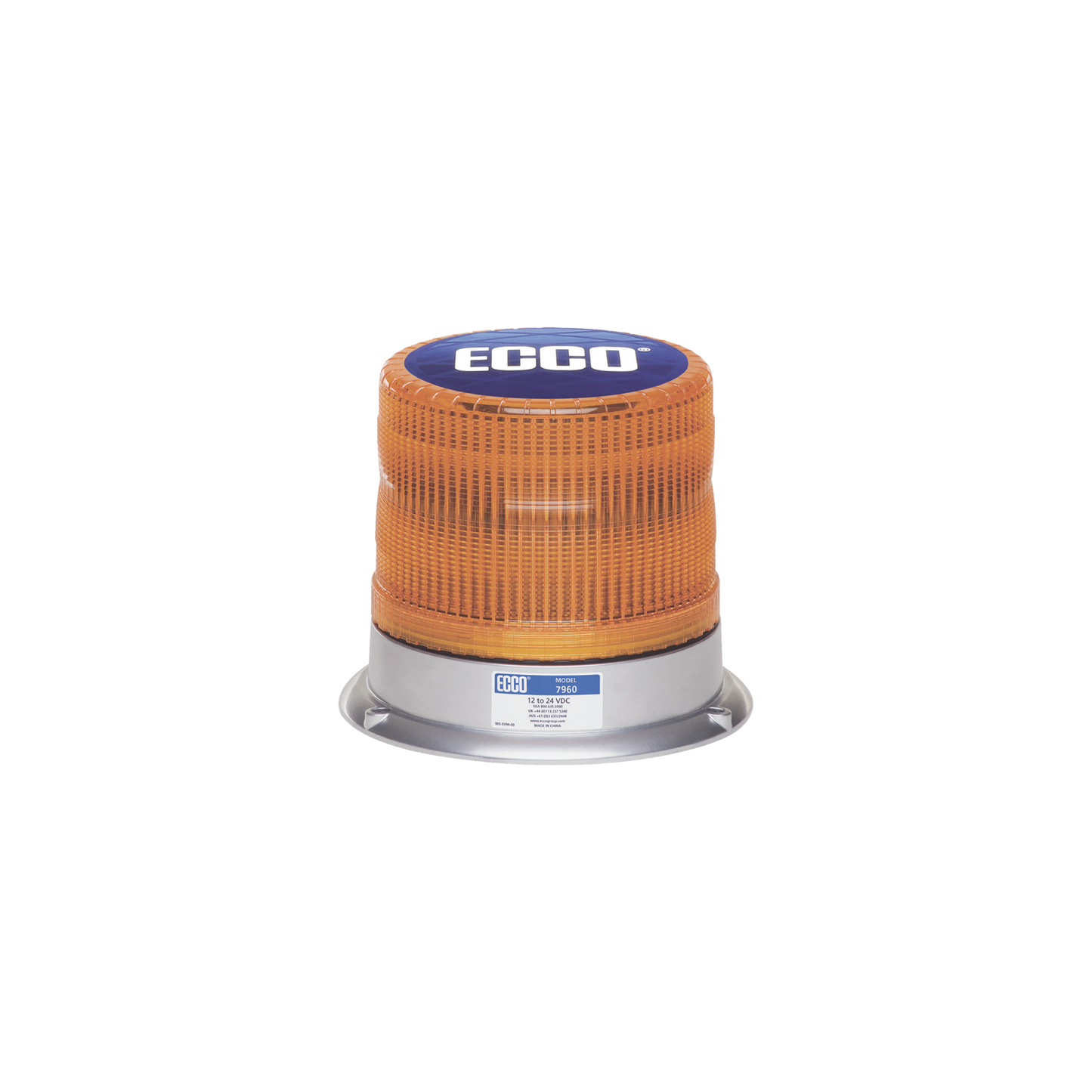 High Performance Amber color, 7960 Series Pulse® LED beacons  SAE Class I