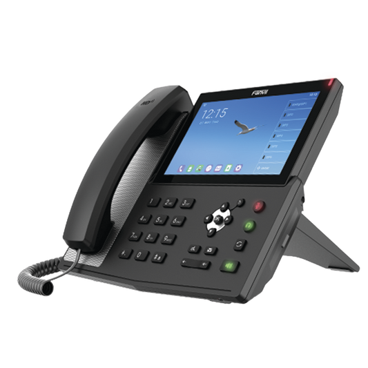 Affordable 7" Touch Screen, Android Enterprise IP Phone for 20 SIP lines, Wi-Fi, PoE and up to 127 DSS buttons and 2 Gigabit ports, Bluetooth