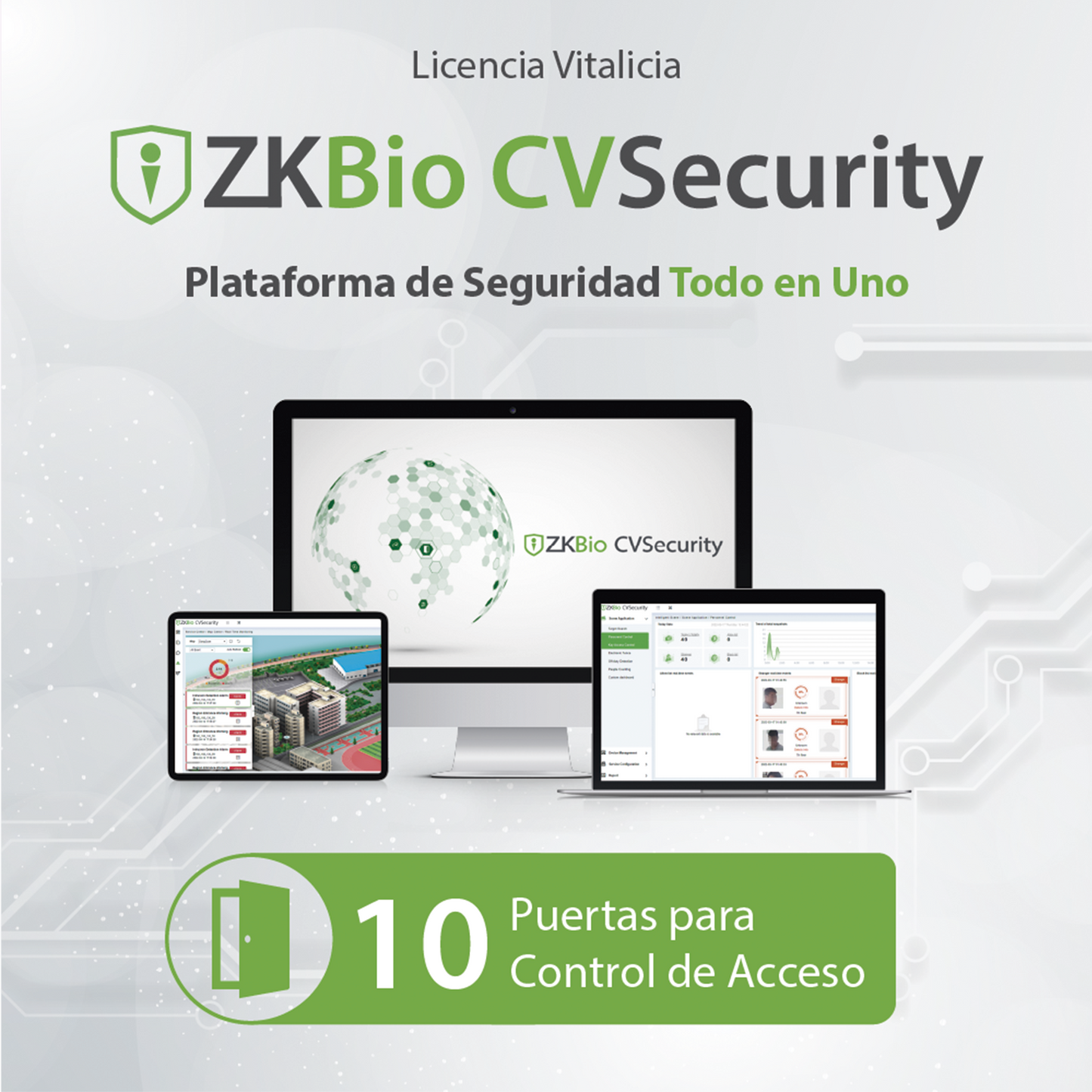 Advanced ZKBio CVsecurity License Activates 10 Doors for Access Control