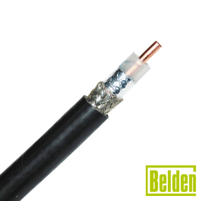 High Performance Insulation: Polyethylene Semi-Solid, Belden Cable Duobond II Shield + 90% Tinned Copper Braid